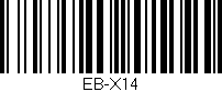 Código de barras (EAN, GTIN, SKU, ISBN): 'EB-X14'