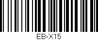 Código de barras (EAN, GTIN, SKU, ISBN): 'EB-X15'