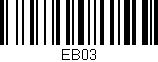 Código de barras (EAN, GTIN, SKU, ISBN): 'EB03'