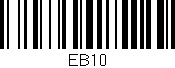 Código de barras (EAN, GTIN, SKU, ISBN): 'EB10'