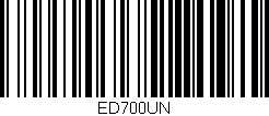 Código de barras (EAN, GTIN, SKU, ISBN): 'ED700UN'