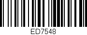 Código de barras (EAN, GTIN, SKU, ISBN): 'ED7548'