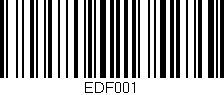 Código de barras (EAN, GTIN, SKU, ISBN): 'EDF001'