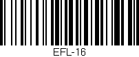 Código de barras (EAN, GTIN, SKU, ISBN): 'EFL-16'