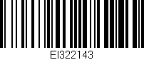 Código de barras (EAN, GTIN, SKU, ISBN): 'EI322143'