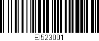 Código de barras (EAN, GTIN, SKU, ISBN): 'EI523001'