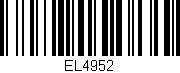 Código de barras (EAN, GTIN, SKU, ISBN): 'EL4952'
