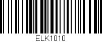 Código de barras (EAN, GTIN, SKU, ISBN): 'ELK1010'