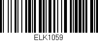 Código de barras (EAN, GTIN, SKU, ISBN): 'ELK1059'