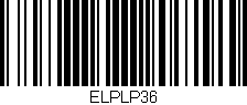 Código de barras (EAN, GTIN, SKU, ISBN): 'ELPLP36'