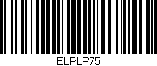 Código de barras (EAN, GTIN, SKU, ISBN): 'ELPLP75'