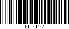 Código de barras (EAN, GTIN, SKU, ISBN): 'ELPLP77'