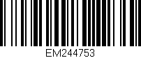 Código de barras (EAN, GTIN, SKU, ISBN): 'EM244753'