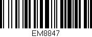 Código de barras (EAN, GTIN, SKU, ISBN): 'EM8847'