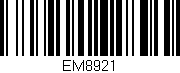 Código de barras (EAN, GTIN, SKU, ISBN): 'EM8921'