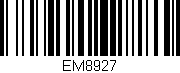 Código de barras (EAN, GTIN, SKU, ISBN): 'EM8927'