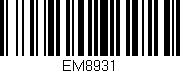 Código de barras (EAN, GTIN, SKU, ISBN): 'EM8931'
