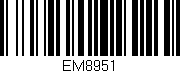 Código de barras (EAN, GTIN, SKU, ISBN): 'EM8951'