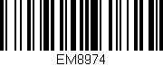 Código de barras (EAN, GTIN, SKU, ISBN): 'EM8974'