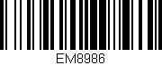 Código de barras (EAN, GTIN, SKU, ISBN): 'EM8986'