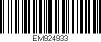 Código de barras (EAN, GTIN, SKU, ISBN): 'EM924933'