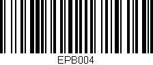Código de barras (EAN, GTIN, SKU, ISBN): 'EPB004'