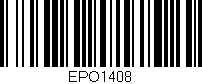 Código de barras (EAN, GTIN, SKU, ISBN): 'EPO1408'