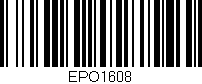 Código de barras (EAN, GTIN, SKU, ISBN): 'EPO1608'