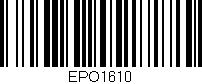 Código de barras (EAN, GTIN, SKU, ISBN): 'EPO1610'