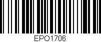 Código de barras (EAN, GTIN, SKU, ISBN): 'EPO1706'