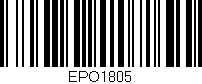 Código de barras (EAN, GTIN, SKU, ISBN): 'EPO1805'