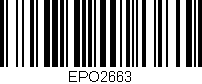 Código de barras (EAN, GTIN, SKU, ISBN): 'EPO2663'