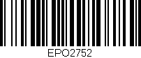 Código de barras (EAN, GTIN, SKU, ISBN): 'EPO2752'