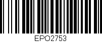 Código de barras (EAN, GTIN, SKU, ISBN): 'EPO2753'