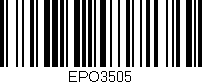 Código de barras (EAN, GTIN, SKU, ISBN): 'EPO3505'