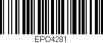Código de barras (EAN, GTIN, SKU, ISBN): 'EPO4281'