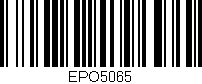 Código de barras (EAN, GTIN, SKU, ISBN): 'EPO5065'