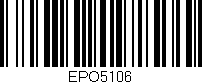 Código de barras (EAN, GTIN, SKU, ISBN): 'EPO5106'