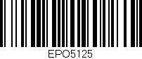 Código de barras (EAN, GTIN, SKU, ISBN): 'EPO5125'