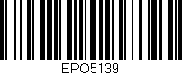 Código de barras (EAN, GTIN, SKU, ISBN): 'EPO5139'