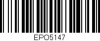 Código de barras (EAN, GTIN, SKU, ISBN): 'EPO5147'