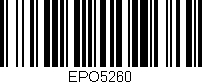 Código de barras (EAN, GTIN, SKU, ISBN): 'EPO5260'
