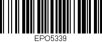 Código de barras (EAN, GTIN, SKU, ISBN): 'EPO5339'