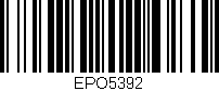 Código de barras (EAN, GTIN, SKU, ISBN): 'EPO5392'