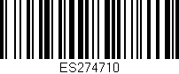 Código de barras (EAN, GTIN, SKU, ISBN): 'ES274710'