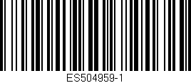 Código de barras (EAN, GTIN, SKU, ISBN): 'ES504959-1'
