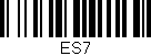 Código de barras (EAN, GTIN, SKU, ISBN): 'ES7'