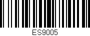 Código de barras (EAN, GTIN, SKU, ISBN): 'ES9005'