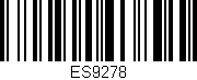 Código de barras (EAN, GTIN, SKU, ISBN): 'ES9278'