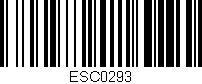 Código de barras (EAN, GTIN, SKU, ISBN): 'ESC0293'
